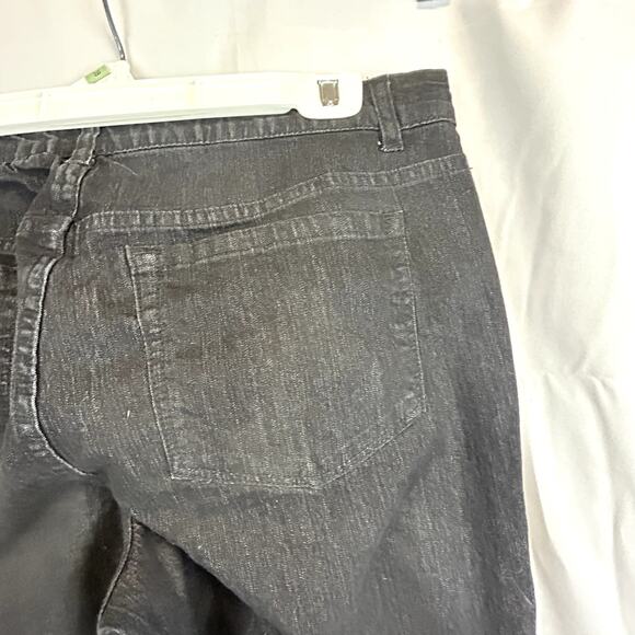 CJ Banks Jeans Women size 16W Petite stretch 36x29 Black straight - Picture 8 of 12